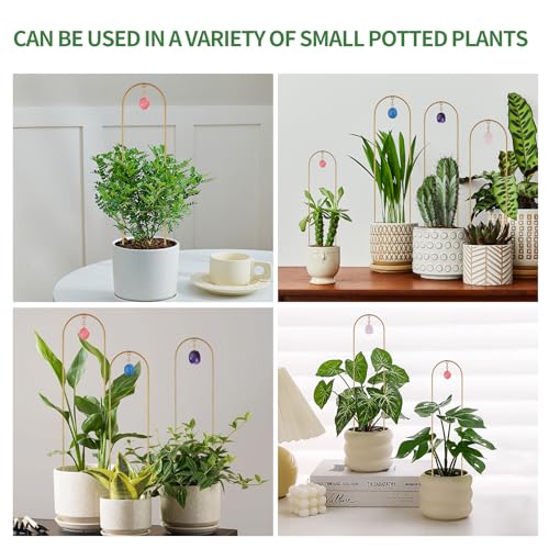 Wellsign Garden Small Plant Trellis for Climbing Plants Indoor Outdoor - color: Gold