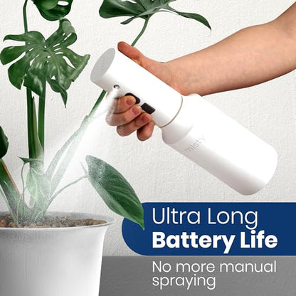 The Watering Vine Automatic Electric Spray Bottle Mister - Continuous Rechargeable Battery Sprayer for Misting Plants, Household Cleaning, Hairstyling (25 oz)
