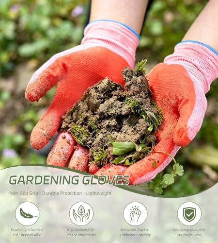 HTR Gardening Gloves For women, Garden Yard Work With Grip, Weeding, Small - size: Small