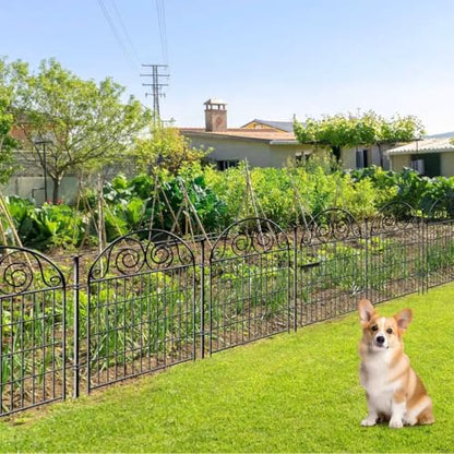 Getlay Tall Garden Fence with Gate, 40 Inch(H) 20 Panels Total Length 43.7 Ft, Dog Fencing Outdoor for Yard, Dog Digging Fence Barrier, Decorative Fence for Garden│Patented - size: 40''(H)-20panels-43.7ft(L)