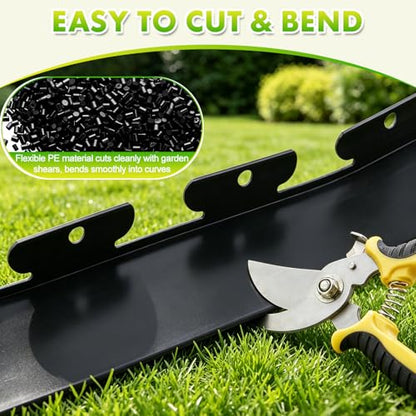 Landscape Edging, 4IN x 66FT Plastic Garden Edging Borders - size: 4IN x 66FT