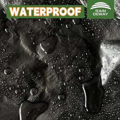 RAINDEWAY Drawstring Tarps 12x12 Feet Black Waterproof Leaf Tarp - size: 12x12 Feet(pack of 1)