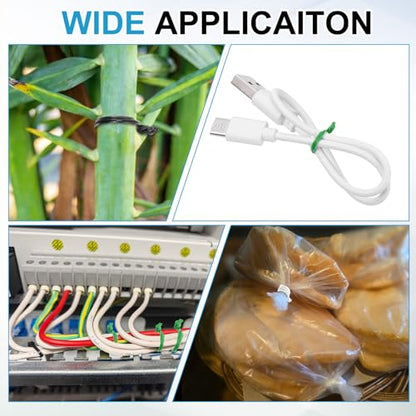 HARFINGTON 2pcs Twist Tie with Cutter 164FT (50m) Garden Plant Ties Wire - color: Green, size: 164FT