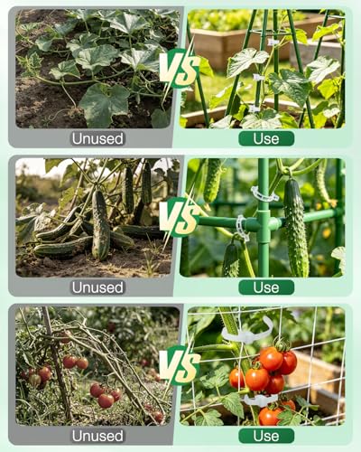 300Pcs Tomato Clips,Transparent Garden Plant Clips,Plastic Trellis Clips for Tomatoes,Cucumbers,Vines, Reusable Plant Support Clips, Gardening Supplies to Grow Upright - color: Transparency