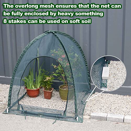 Pop up Gardening Net Cover,36x36x39 inch Pack of 3 Pest Guard Cover for Vegetables Fruits Durable Plant Gardening Net Pop-Up Chicken Pen for Small Animals Outdoor Run and Pet Enclosure - size: 36x36x39 inches