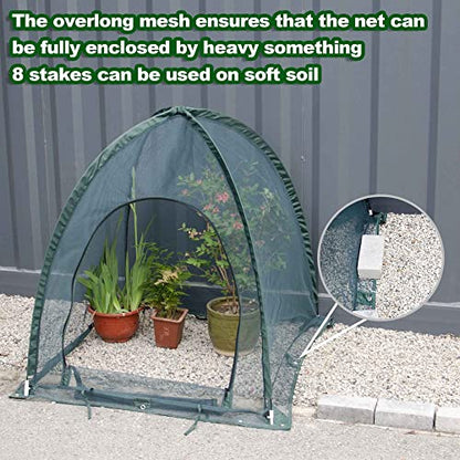 Pop up Gardening Net Cover,36x36x39 inch Pack of 3 Pest Guard Cover for Vegetables Fruits Durable Plant Gardening Net Pop-Up Chicken Pen for Small Animals Outdoor Run and Pet Enclosure - size: 36x36x39 inches