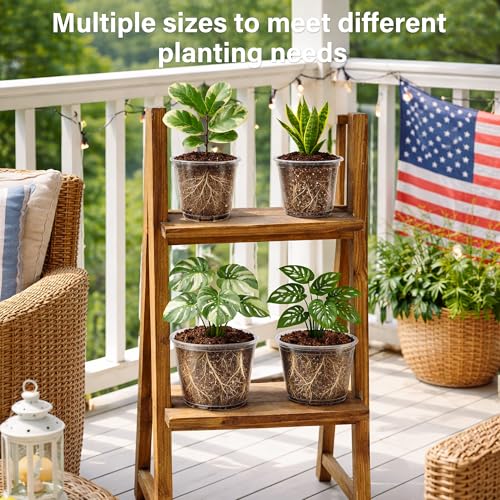 Bluepro Clear Nursery Pots with Drainage Holes, 5/6/8/10 Inch, 16-Pack - size: 5/6/8/10 Inch-16Pcs