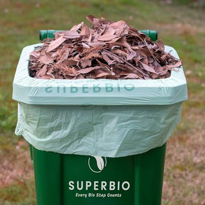 SUPERBIO 64 Gallon Compostable Yard Waste Bags - style: 64 gallon,10 count