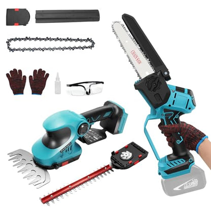 Cordless Hedge Trimmer and Chainsaw Combo for Makita 18V Battery - size: Hedge Trimmer + Chainsaw Combo