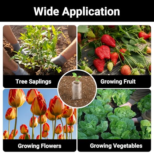 Seed Starter Bags Small, 200PCS 3x4 inch Non-Woven Nursery Plant Grow Bags, Fabric Seedling Bags Pots Pouch for Plants Seeding Clones Home Garden Supply - color: White, size: 2.7"x4.3"/Pack of 200