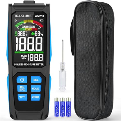 Moisture Meter for Wood Pinless Moisture Tester Firewood Moisture Reader
