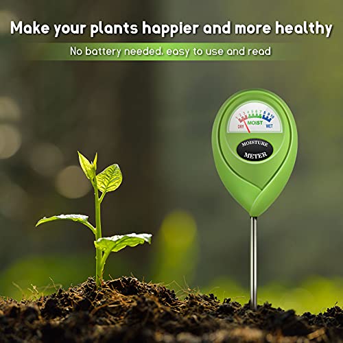 iPower Soil Moisture Meter for Plant Water Test Hygrometer Monitor for Garden, Lawn, Farm, Indoor and Outdoor Use, Green - size: Rod, style: 1 Pack