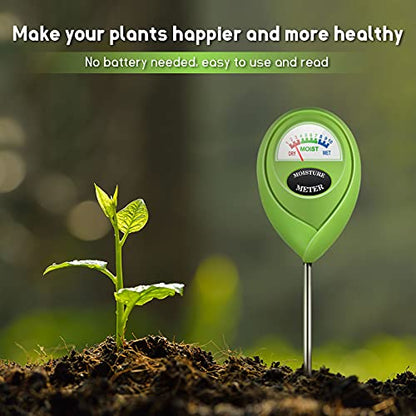iPower Soil Moisture Meter for Plant Water Test Hygrometer Monitor for Garden, Lawn, Farm, Indoor and Outdoor Use, Green - size: Rod, style: 1 Pack
