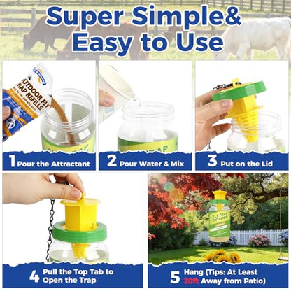 6x30g Fly Bait Fly Trap Refill Packets