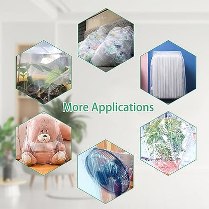 6Pcs 24"x32" Winter Plant Cover Freeze Protection, Plastic Plant Frost Bags - size: 32"H, 24" Opening