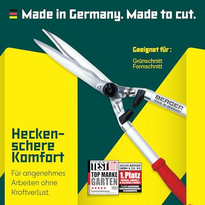 Berger hedge shear comfort 4595 with serrated blades and damper, length 57 cm - size: Heckenschere mit Wellenschliff 580mm