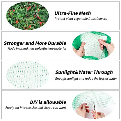 Kikhope Bird Netting, 13x40 ft Bird Barrier Netting for Garden - size: 13x40 ft