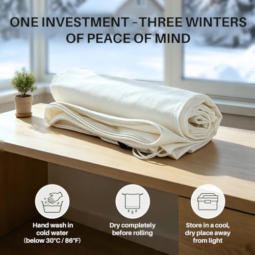 TOREAD 47“*71” Plant Frost Cover with Zipper and Drawstring, Non-Woven Freeze Protection, for Outdoor Plants, Breathable Winter Plant Cover for Shrubs, Potted Plants and Garden Plants 2PACK - size: 47" x 71"