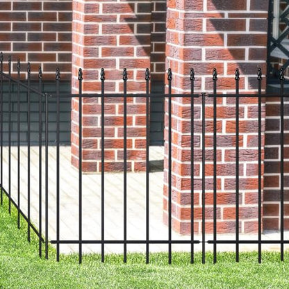 Decorative Metal Garden Fence 30" x 10', Outdoor Fence Border with Stakes - size: 30″H x 10ft（5 Panels）