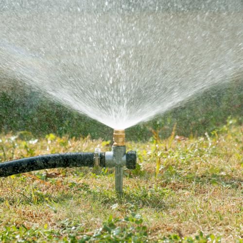 2-Pack Metal Spike Sprinkler, Large Area Water Sprinkler for Yard