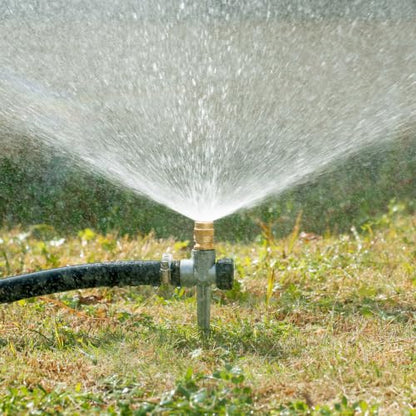 2-Pack Metal Spike Sprinkler, Large Area Water Sprinkler for Yard