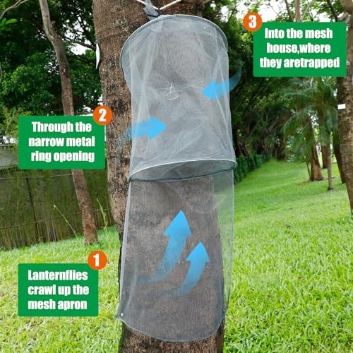 Qualirey 2 Pack Spotted Lanternfly Trap Lanternfly Killer for Tree,Grey - color: Gray