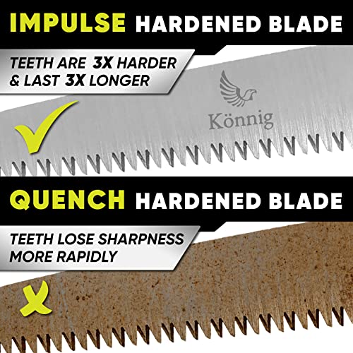 Foldable Hand Held Pruning Saw (RAZOR SHARP 7" BLADE) Compact Design Jab Saw - Pull-stroke Hand Saw - size: 7" Folding w/smooth handle