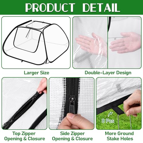 2 Pack Garden Covers for 6x3ft Raised Beds