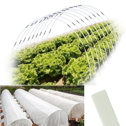 Greenhouse Hoops 60pcs, Sunwuk Garden Hoops for 1-3.5ft Wide Raised Bed, 15 Sets of 5.6ft Long Super Bendable Fiberglass Support Hoops Frame, Mini Greenhouse Flat for Row Cover (S Size) - style: 60pcs