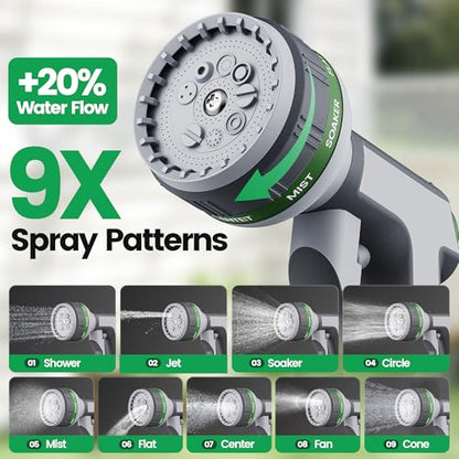 Garden Retractable Hose Reel, 1/2 Inch x 100 ft Wall Mounted Garden Hose Reel with Any Length Lock, Upgraded Slow Return System and 180°Swivel Bracket - size: 1/2"100FT