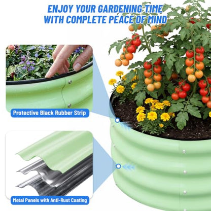 SnugNiture Raised Garden Bed Outdoor 4x2x1ft, 2 Pack - color: Green