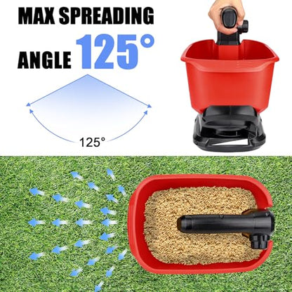 Salt Spreader Compatible with Milwaukee 18V Lithium Battery, Seed Spreader Handheld Fertilizer Spreader Power Spreader Available Year-Round, Grass Seeds, Rock Salt (Battery not Included)