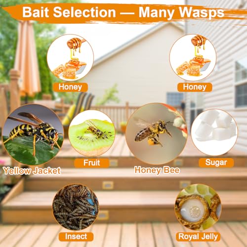 Disposable Wasp Traps Outdoor Hanging 4 Pack - size: 4 packs