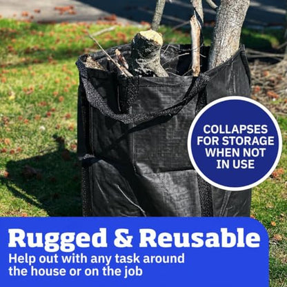 DURASACK Heavy Duty Home and Yard Bags, Black, 3 Pack - color: Black