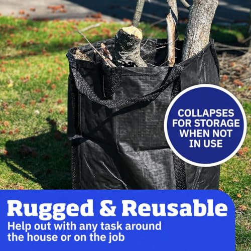 DURASACK Heavy Duty Home and Yard Bags, Black, 3 Pack - color: Black