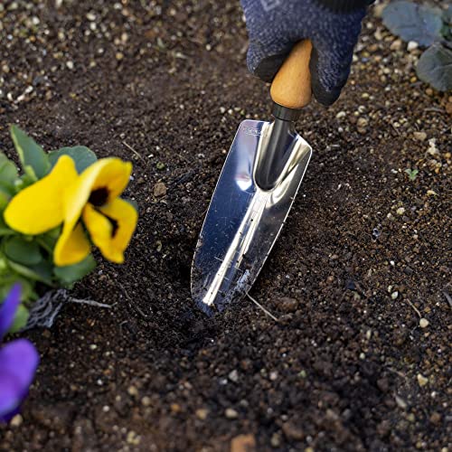 Garden Helper Garden Trowel with Measurements for Planting (Narrow), Garden Hand Shovel Japanese Stainless Steel, Wooden Handle, Made in Japan - style: Trowel (Narrow)