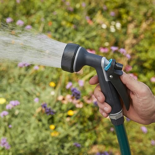 Gilmour Medium Duty Rear Control Garden Hose Nozzle with Ergonmic Grip - color: Black