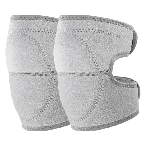 M METERXITY 2-Pack Gardening Knee Pads, Thick Foam Garden Knee Pads with Adjustable Straps for Garden/Construction/Flooring/Cleaning, Suitable for 16"-18" Leg Circumference Size l [Grey] - color: Grey, size: Large