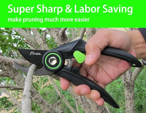 Professional Secateurs, with Super Sharp SK5 Steel Blades, Gardening Hand Clippers Pruners, Garden Trimming Scissors, Pruning Shears 8-Inch (Bypass) - style: Bypass