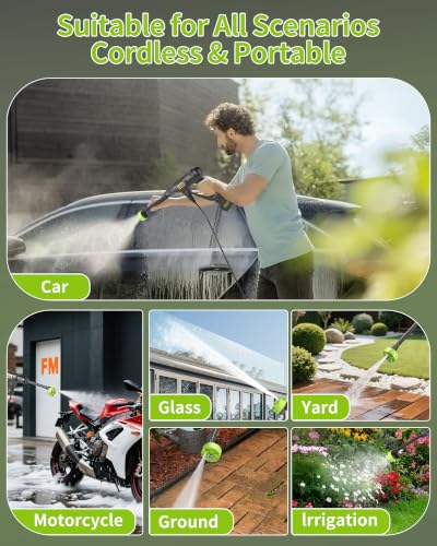 Cordless Pressure Washer, Handheld Portable Battery Cordless Power Washer