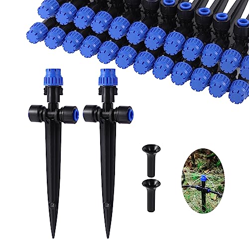 HUISUYTON 12 Pcs Push-to-Fit Drip Irrigation Emitters for 1/4 inch Tubing - style: 12pcs- Drip