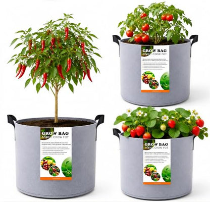 35 Gallon Fabric Grow Bags Nursery Planter Pot for Plants with Handles,3PCS - size: 35 gallon