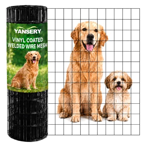 Black PVC Coated Welded Wire Fence 16GA 2x3 48*100 Mesh Garden Animal Fence - size: 2*3'' 48''*100'