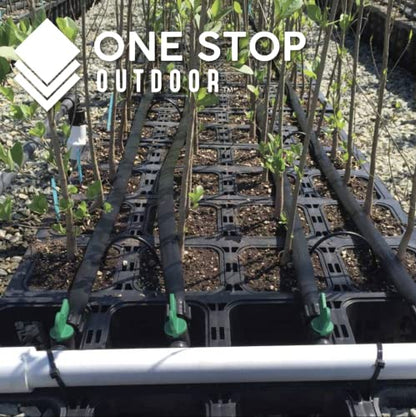 50-Pack 4" Inch Angled Drip Emitter Stake, (FITS 1/4" & 1/8" TUBING) for Precise Watering & Irrigation, Greenhouse, Container Gardening, Home Garden, and Hydroponics Growing (50, 4" Inch Long) - size: 4" Inch Long