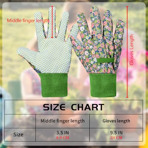 Women's Gardening Gloves Weeding and Thorn Resistant Work Gloves for Digging Planting Pruning Raking-Grown - color: Green-1