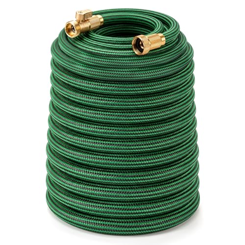 Garden Hose 95 ft, Non-Expanding Lightweight Kink-Free Flexible Water Hose - color: Green, size: 95ft