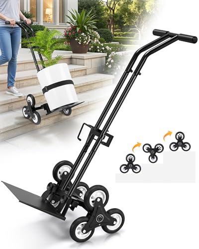 Plant Stair Climbing Dolly Cart, 198 LBS Heavy Duty Plant Caddy with Wheels