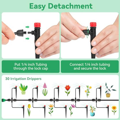1/4" Drip Irrigation Emitters for Garden Irrigation System,30 Pack - size: 30pcs Irrigation Drippers