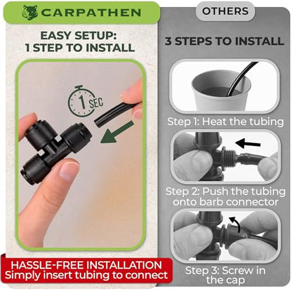 CARPATHEN 1/4" Elbow for Quick Connect Drip Irrigation System, Parts