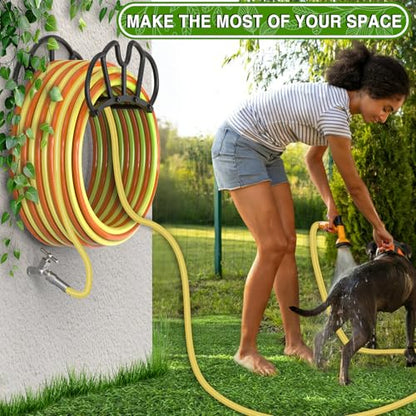 Qatsrin Garden Hose Holder Wall Mount, Super Stable Hose Hanger, 1 Pack